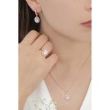 AgaKulche S102RB 925 11.8 gr Rose Oval Tasarım Gümüş Takı Seti
