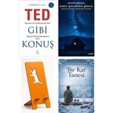 Aganta Kitap Ted Gibi Konuş - Carmine Gallo + Kuzey Işıklarının Şarkısı + Telefon Tutucu + Bir Kar Tanesi