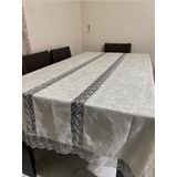 Ağaoğlu Fransız Güpürlü Lüx Kadife Masa Örtüsü