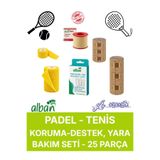 Ağaoğlu Padel & Tenis Sporcu Koruma ve Bakım Seti 25li – Kobandaj, Elastik Bandaj, Bez Flaster ve Yara Bandı