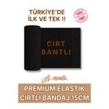 Ağaoğlu Premium Elastik Bandaj 15 cm, Cırt Bantlı, Metal Kopçasız, 4,5 Metreye Kadar Uzar, Yoğun Dokuma, Güçlü Kompresyon Desteği (Siyah)