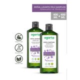 Agarta 2 Adet Lavanta Özlü Arındırıcı Tuzsuz Şampuan 400 ml