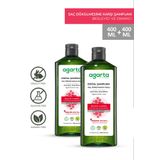 Agarta 2 Adet Saç Dökülmesine Karşı Bitkisel Biberiye İçeren Tuzsuz Şampuan 400 Ml