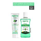Agarta 2 Li Set Aktif Diş Macunu ve 250 ml Nane Ağız Bakım Suyu