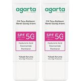Agarta Cilt Tonu Eşitleyici 2x50 ml Renkli Kapatıcı Etkili SPF+50 Güneş Kremi