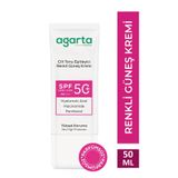 Agarta Cilt Tonu Eşitleyici 50 ml Renkli Kapatıcı Etkili SPF+50 Güneş Kremi