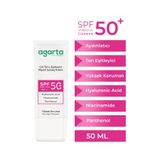 Agarta Cilt Tonu Eşitleyici Renkli Güneş Kremi, SPF 50+, Hyaluronic Acid, Niacinamide, Panthenol, 50 ml