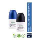 Agarta Deep Sensation + Fresh Sensation Ter Kokusu Önleyici Beyazlatıcı Erkek Roll-On Deodorant 2 x 50 ML