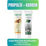 Agarta Doğal Diş Macunları(Propolis 100 ml + Karbon 100 Ml)