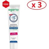 Agarta Doğal Diş Macunu Ekstra Beyazlık Güçlü Dişler - 75 ml *3AD