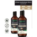 Agarta Doğal Siyah Sarımsak Özlü 2x400 ml Keratin Şampuanı