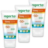 Agarta Doğal SPF 50+ 3x100 gr Güneş Kremi
