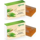 Agarta El Yapımı Doğal Sabun 150 gr Çay Ağacı Kokusuyla Yağlı Ciltler İçin Dengeleyici Etki (2'li Set)