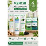 Agarta Florürsüz Diş Macunu 3X100 Ml + Alkolsüz Ağız Bakım Suyu 2X500 Ml Misvak Aktif Nane Avantaj Seti