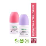 Agarta Fresh Flower + Fresh Lycia Ter Kokusu Önleyici Beyazlatıcı Kadın Roll-On Deodorant 2 x 50 ML