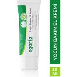 Agarta Yoğun Nemlendirici El Kremi - Doğal Bitkisel Formül, Shea Yağı ve E Vitamini ile Zenginleştirilmiştir, 20 ml