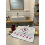 AGBTREND Kırmızı Pip Studio Love Birds Serisi Uyumlu Saf Pamuk Kadife El Havlusu 30X50CM - Çok Renkli - Standart