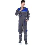 Ağca İş Elbiseleri 16/12 Gabardin Gri-Mavi Tulum - XL