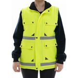 Ağca İş Elbiseleri Yeşil Polarlı Mühendis Montu - 3XL