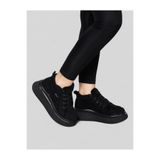 AĞCA Kadın Kışlık yüksek Taban İçi Kürklü Bağcıklı Rahat Spor Ayakkabı Günlük Sneakers