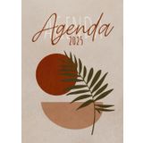 Agenda 2025: Bohème & Minimaliste | Bullet Journal | Semainier (1 semaine sur 2 pages) | Format moyen - A5 | 15x21 cm | To do list | Français | Kaki, beige et terracotta | Weekly planner | Femme