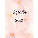 Agenda 2025: Incluye secciones para planificación semanal, mensual y diaria por horas, presupuesto anual y mensual, tamaño 8.25x11 pulgadas, tapa dura