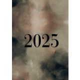 Agenda 2025: Noir & Kaki | Semainier (une semaine sur deux pages) | Grand format - A4 | 21x29,7 cm | Planning hebdomadaire horizontal | Lignes | Français