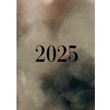 Agenda 2025: Noir & Kaki | Semainier (une semaine sur deux pages) | Moyen format - A5 | 15x21 cm | Planning hebdomadaire horizontal | Lignes | Français