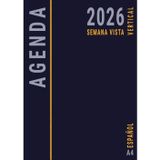 Agenda 2026 Semana Vista A4 Vertical: Semanal con Horas 12 Meses Planificador Anual Para Oficina , Enero a Diciembre , Grande , Español , Azul