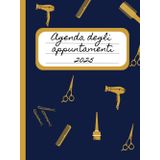 Agenda degli appuntamenti 2025: Planner giornaliero per parrucchieri con intervalli di 30 minuti, comodo formato A4, da gennaio a dicembre