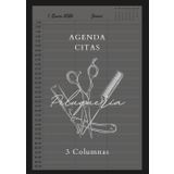 Agenda Peluquería 2026: Libro de Citas para Peluqueria con Fecha y por Horas, Dia por Pagina 3 Empleados | Intervalo de 30 Minutos de 7:00 a 22:30 (3 Columnas) y Calendario de Mes Corriente A4