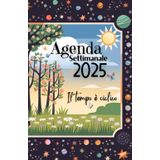 Agenda Settimanale 2025: il tempo è ciclico: Comodo Formato A5 con Copertina Flessibile, Planner Mensili e Settimanali su 2 pagine, Password, Finanze e molto altro.