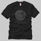 Agents Of Shield: Logo Metal Erkek Tişört - XS - Siyah