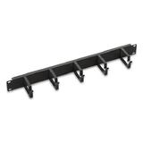 Ager AA-5KN01U19-A-S1-1U 19"Kablo Düzenleme Paneli 5 ALM Kancalı Organizer Siyah S1 9005