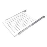 AGER AA-HRR80-A-B1 Dikili Tip 19 inç 1U D800 mm İçin Ağır Hizmet Tipi Hareketli Beyaz Raf Modülü