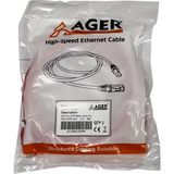 AGER AC-602-030 3 mt UTP Cat6 Kırmızı CU LSZH AWG 26/7 Patch Kablo