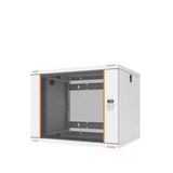 AGER Agena Compact 6U 19 Duvar Tipi Kabinet – Demonte W=600mm D=600mm Rack Kabin