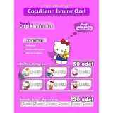Agg Reklam Hello Kitty PP Etiket İsme Özel Hobi - Okul Seti 170 Adet