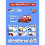 Agg Reklam Mcqueen Kuşe Etiket İsme Özel Hobi - Okul Seti 170 Adet