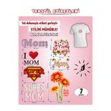Agg Reklam Ütü ile Yapışan Kıyafet Etiketi Annelere Özel Seri 7li Set