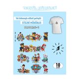 AGG Reklam Ütü Ile Yapışan Kıyafet Etiketi Paw Patrol-1 10lu Set