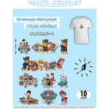 Agg Reklam Ütü ile Yapışan Kıyafet Etiketi Paw Patrol 10LU Set - Karışık Renk