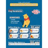 Agg Reklam Winnie The Pooh Kuşe Etiket İsme Özel Hobi - Okul Seti 170 Adet