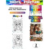 Agg Reklam Yıkanabilir Keçeli Kalem ile Boyanan Tişört Ütü Etiketi Bluey Serisi-2 2li Set - 01-Siyah - Seri-2