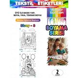 Agg Reklam Yıkanabilir Keçeli Kalem ile Boyanan Tişört Ütü Etiketi Bluey Serisi-3 2li Set - 01-Siyah - Seri-3