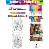 Agg Reklam Yıkanabilir Keçeli Kalem ile Boyanan Tişört Ütü Etiketi Örümcek Adam Serisi-2 2li Set - 01-Siyah - Seri-2