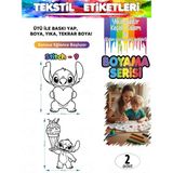 Agg Reklam Yıkanabilir Keçeli Kalem ile Boyanan Tişört Ütü Etiketi Stitch Serisi-9 2li Set - 01-Siyah - Seri-9