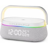 Aggiy Zenith Soundmag Kablosuz Şarj Standı , Bluetooth Hoparlör - Beyaz