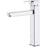 Ağır Gövde Kare 25 cm Çanak Banyo Lavabo Bataryası Garantili Musluk Yerli Üretim