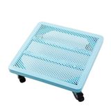 Ağır Hizmet Siyah Metal Saksı Tepsisi, Tekerlekli Kare Bahçe Arabası, İç ve Dış Mekan için, Büyük Saksılar için İdeal - Dayanıklı Altlık Standı (50 x 60 cm)